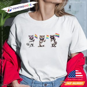Raccoon Gay Pride LGBTQ T shirt
