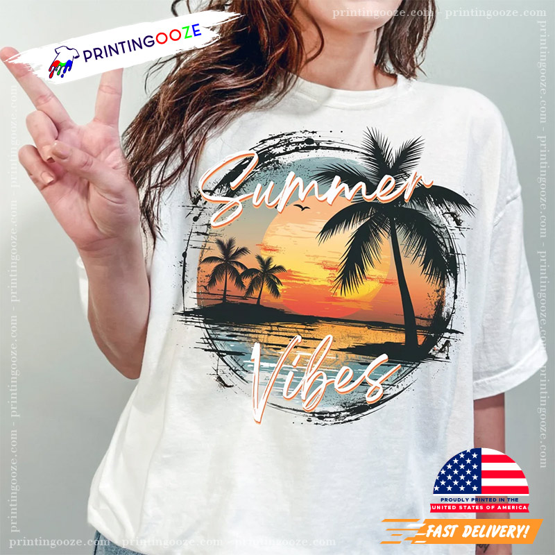 Retro Summer Beach Vibe T-shirt Retro Summer Beach Vibe T-shirt