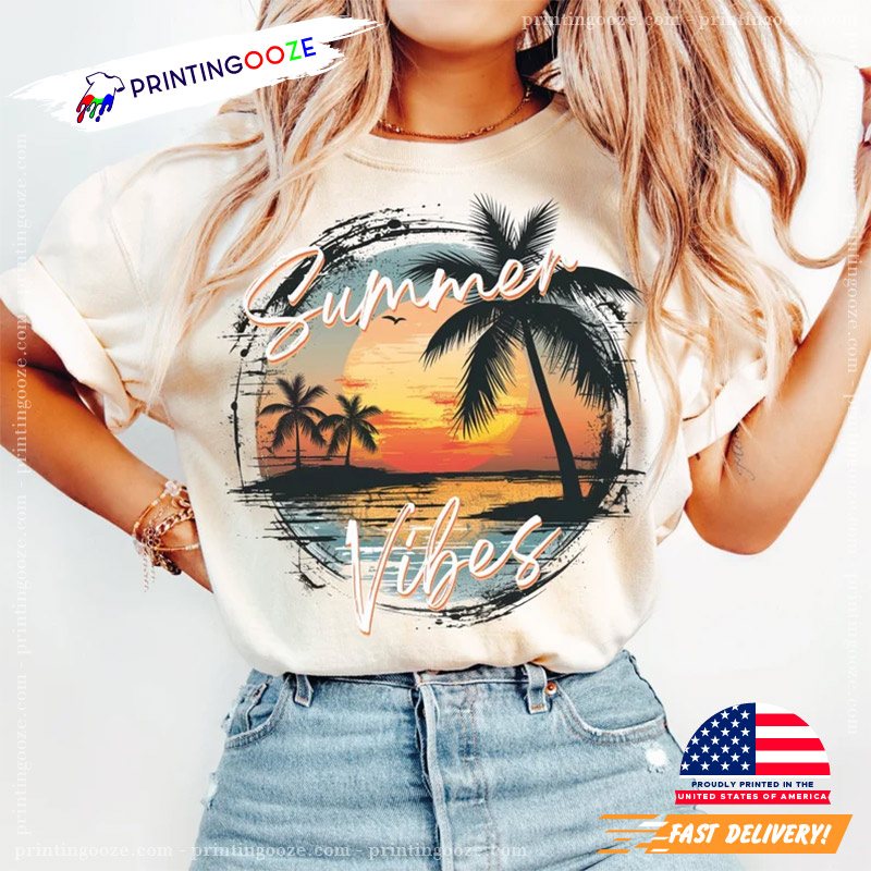 Retro Summer Beach Vibe T-shirt Retro Summer Beach Vibe T-shirt