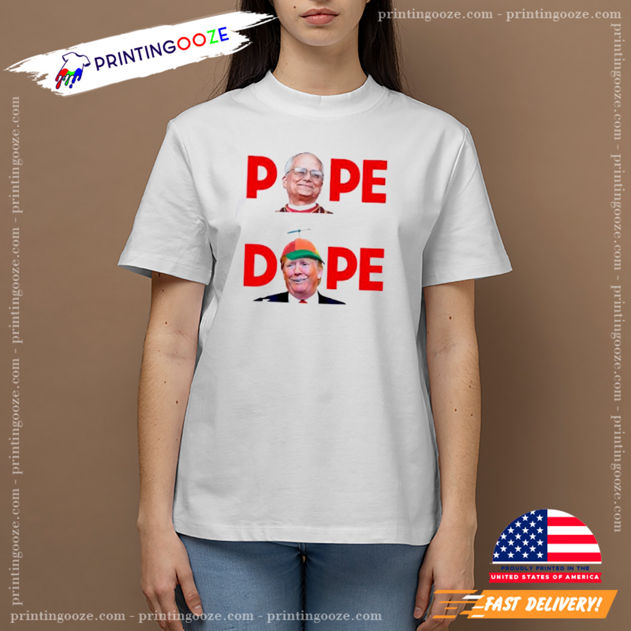Robert Francis Prevost Pope Trump Is Dope T-shirt Robert Francis Prevost Pope Trump Is Dope T-shirt