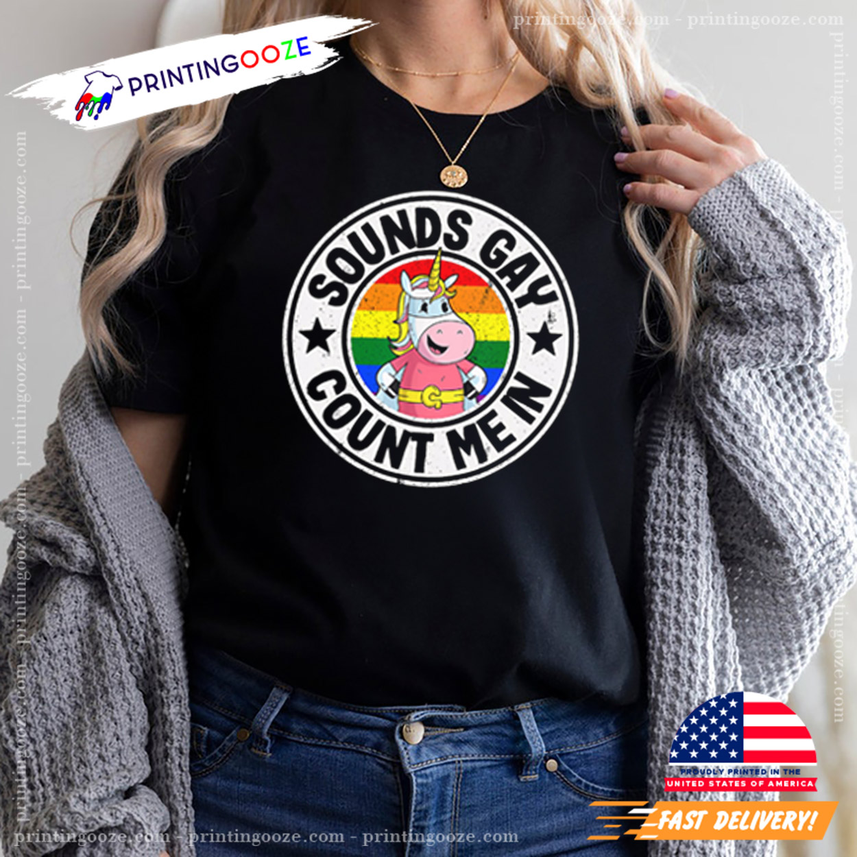 Sounds Gay Count Me In Funny LGBT Pride Tee Sounds Gay Count Me In Funny LGBT Pride Tee