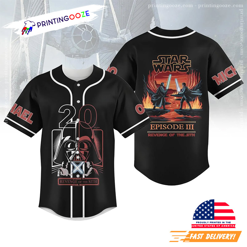 Star Wars Darth Vader Baseball Jersey Star Wars Darth Vader Baseball Jersey