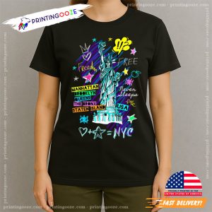 Statue of Liberty Cities of New York T Shirt 2