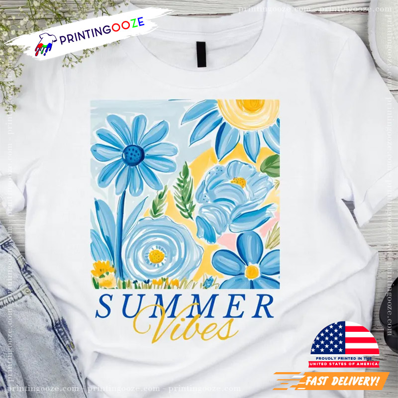 Summer Vibes Floral Summer Shirt Summer Vibes Floral Summer Shirt