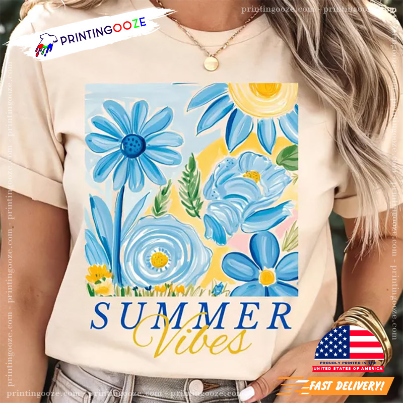 Summer Vibes Floral Summer Shirt Summer Vibes Floral Summer Shirt