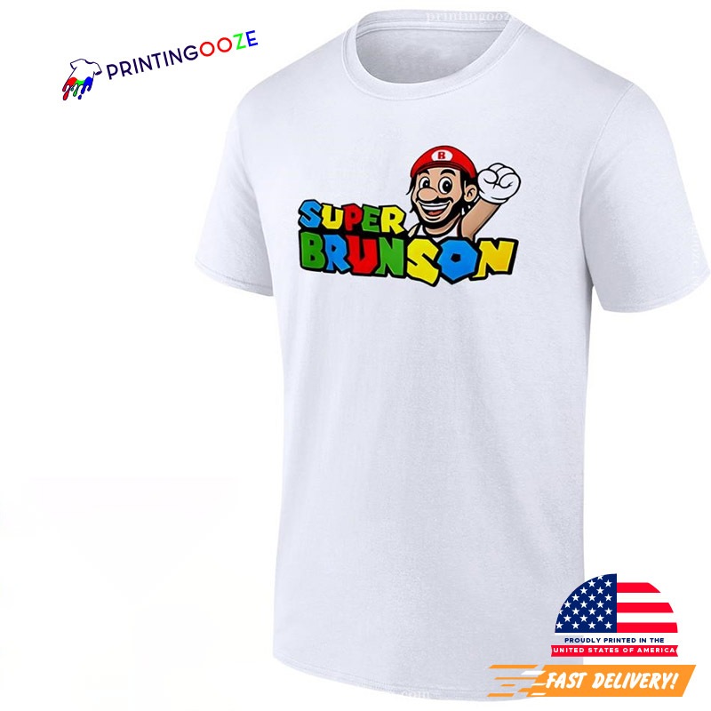Super Brunson Super Mario X Jalen Brunson New York T-shirt Super Brunson Super Mario X Jalen Brunson New York T-shirt