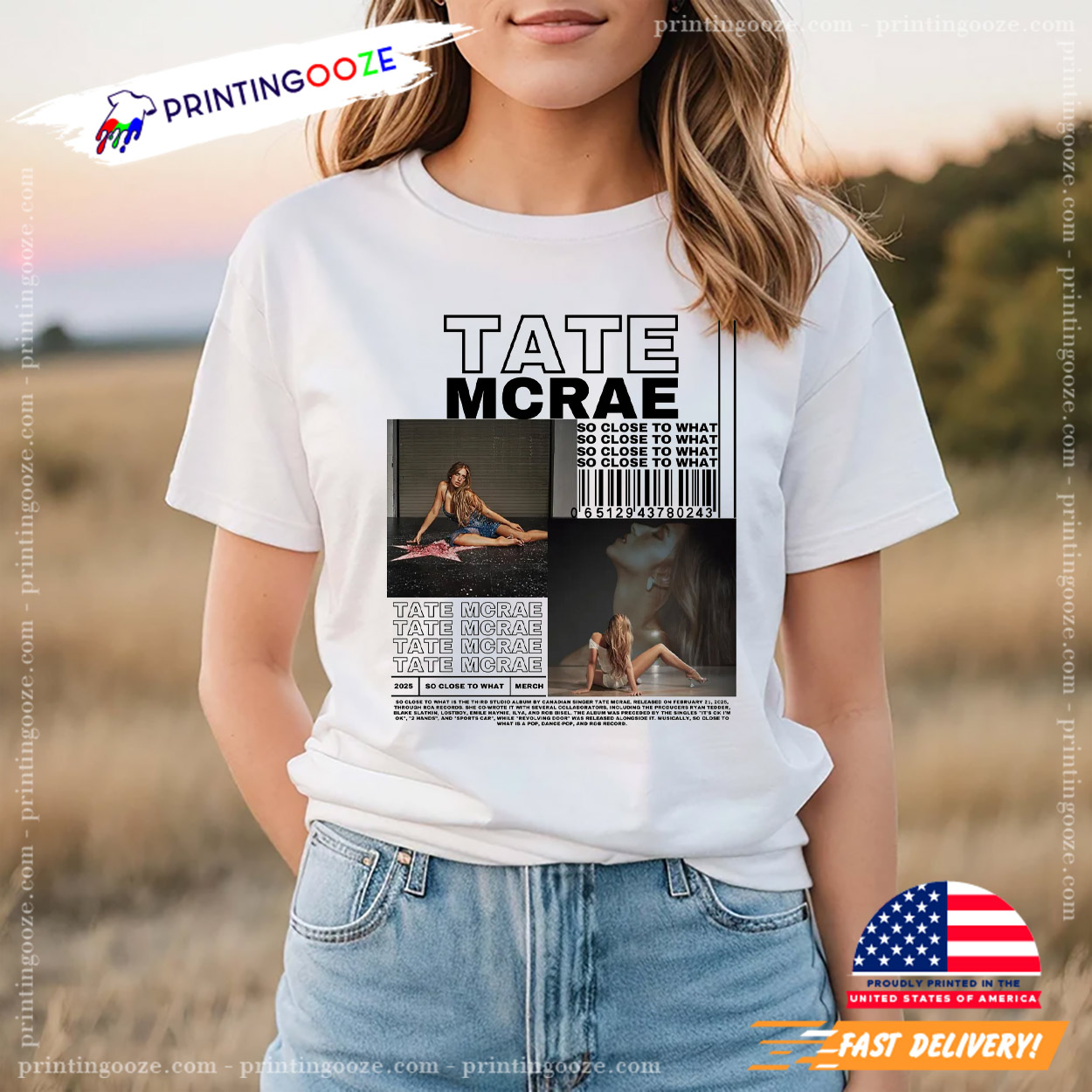 TATE MCRAE So Close To What Merch T-shirt TATE MCRAE So Close To What Merch T-shirt