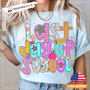 Vintage Last day of School Preppy Teacher Shirt