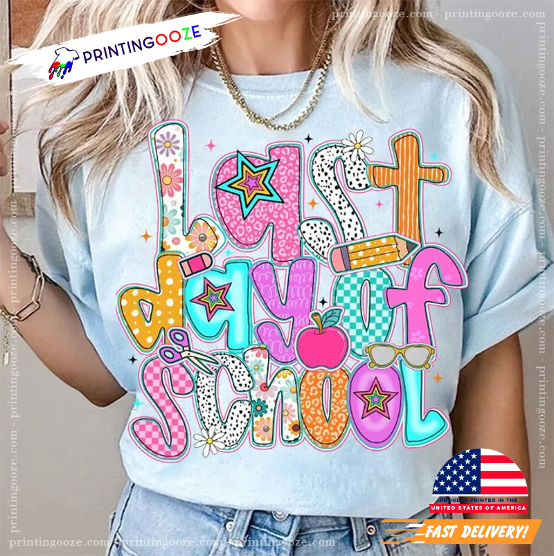 Vintage Last Day Of School Preppy Teacher Shirt Vintage Last Day Of School Preppy Teacher Shirt
