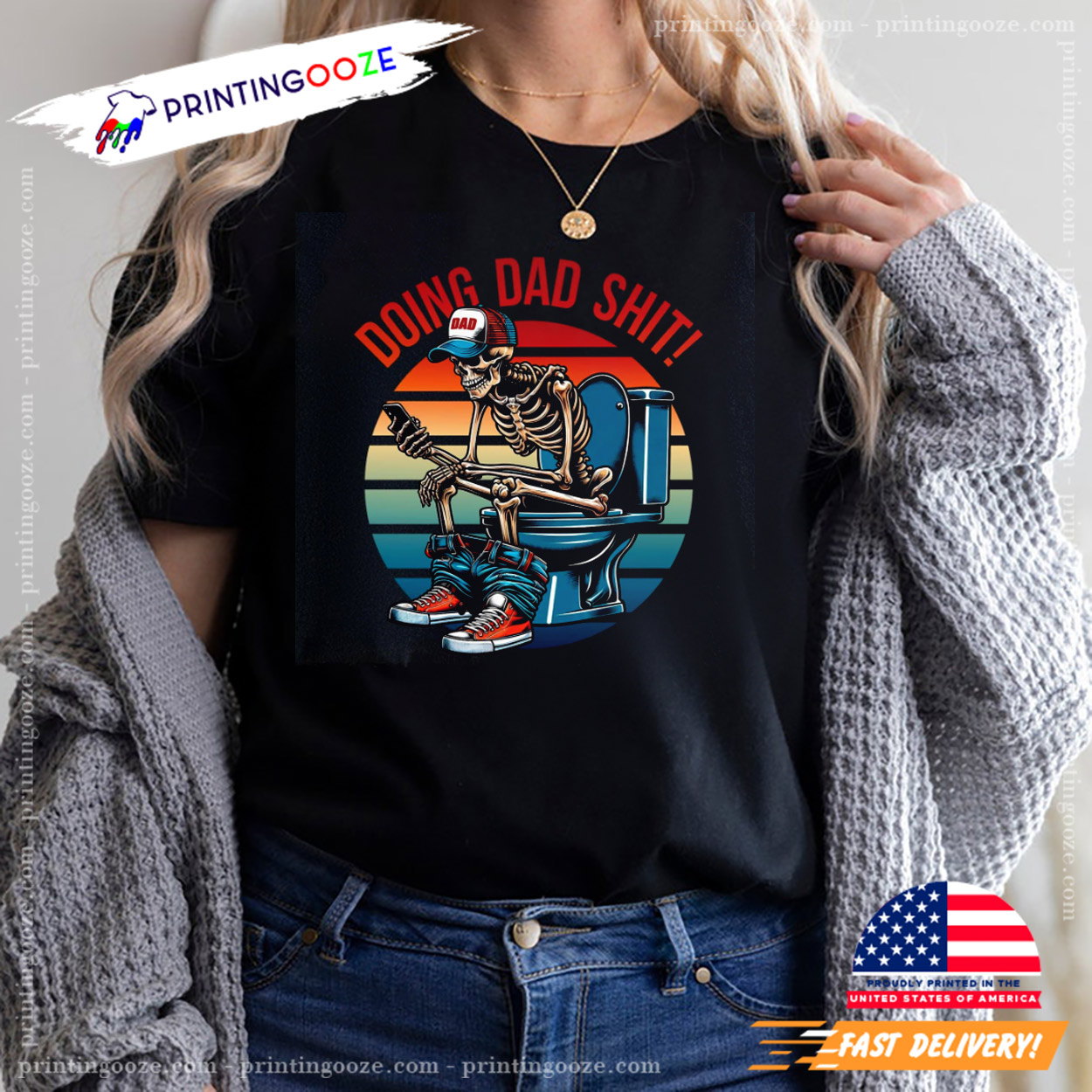 Dad Escaping To The Bathroom Father's Day T-shirt Dad Escaping To The Bathroom Father's Day T-shirt