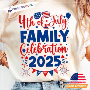 4th of July Family Celebration 2025 Shirt 2