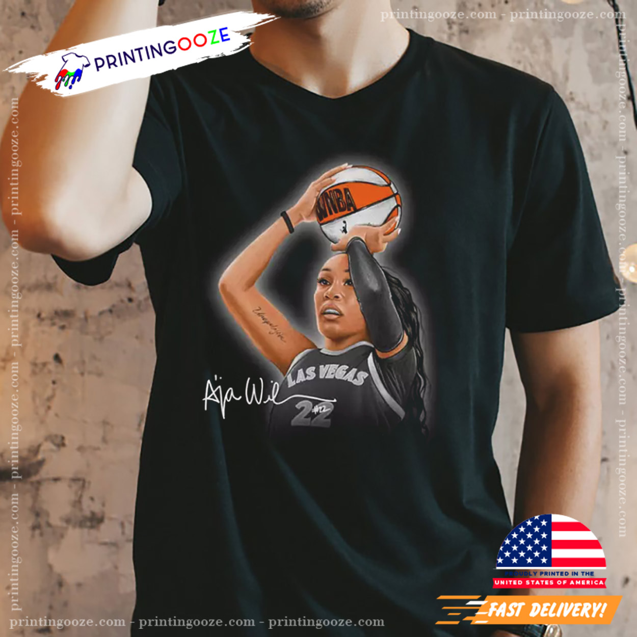 A'ja Wilson 3 Point For Las Vegas Aces Signature Shirt A'ja Wilson 3 Point For Las Vegas Aces Signature Shirt