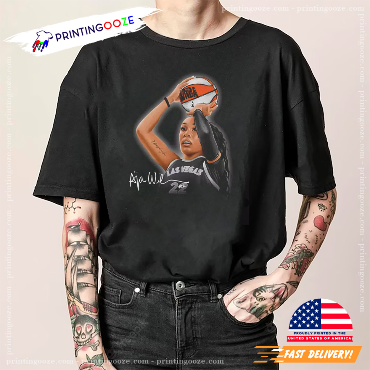 A'ja Wilson 3 Point For Las Vegas Aces Signature Shirt A'ja Wilson 3 Point For Las Vegas Aces Signature Shirt