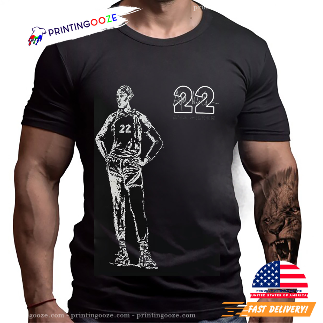 A'ja Wilson Las Vegas Aces Number 22 WNBA Shirt A'ja Wilson Las Vegas Aces Number 22 WNBA Shirt