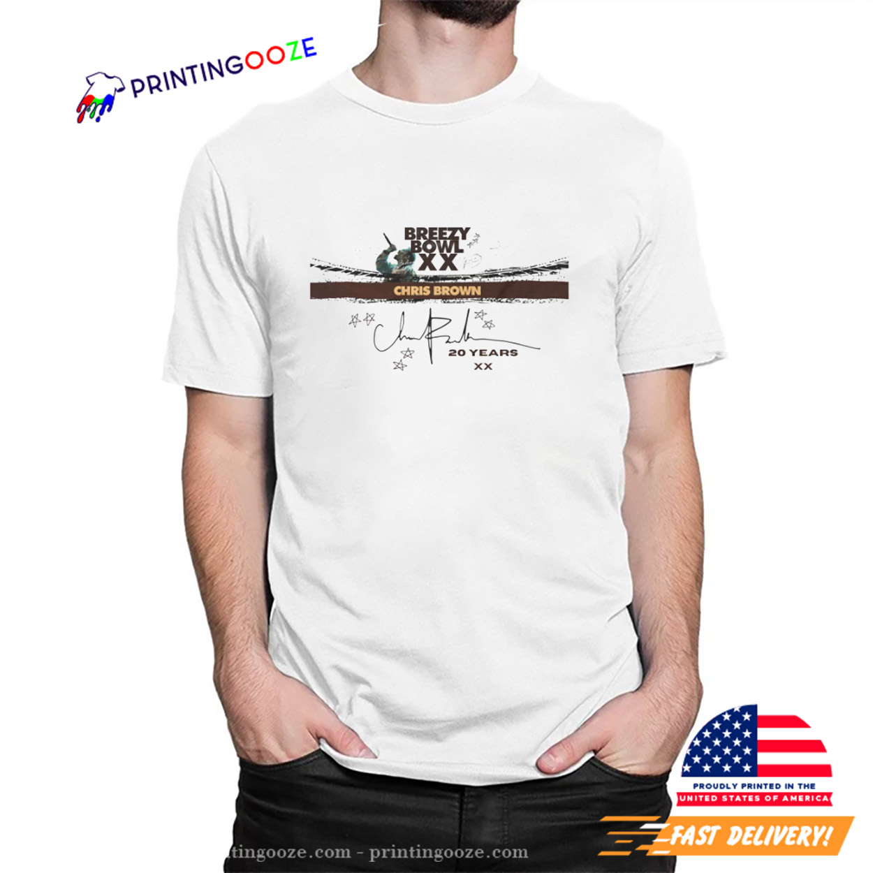 Breezy Bowl Chris Brown 20 Years XX Unisex T-shirt Breezy Bowl Chris Brown 20 Years XX Unisex T-shirt