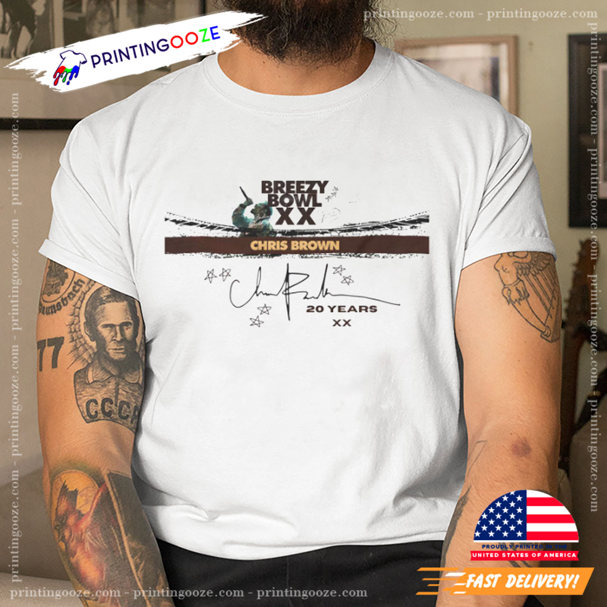 Breezy Bowl Chris Brown 20 Years XX Unisex T-shirt Breezy Bowl Chris Brown 20 Years XX Unisex T-shirt