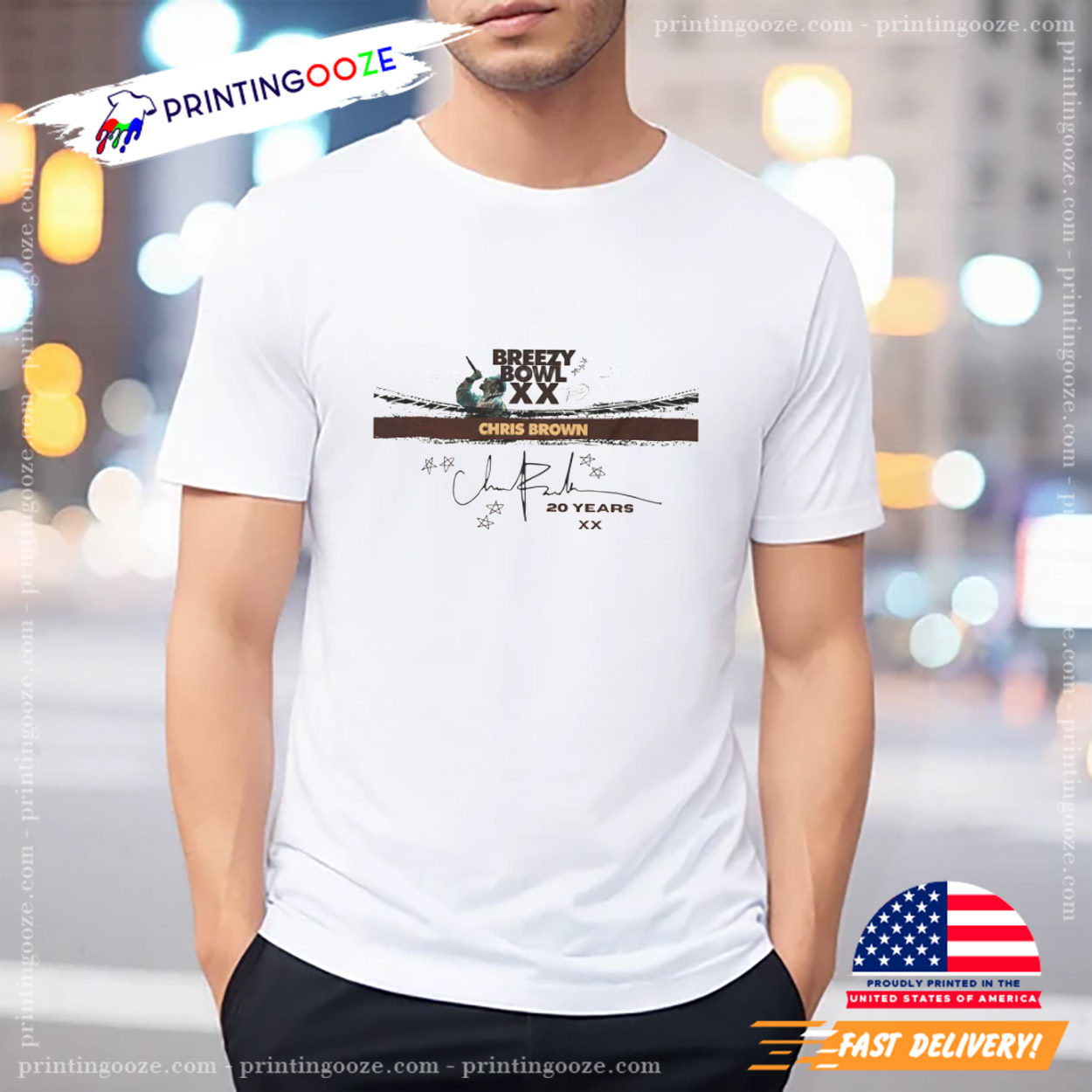 Breezy Bowl Chris Brown 20 Years XX Unisex T-shirt Breezy Bowl Chris Brown 20 Years XX Unisex T-shirt