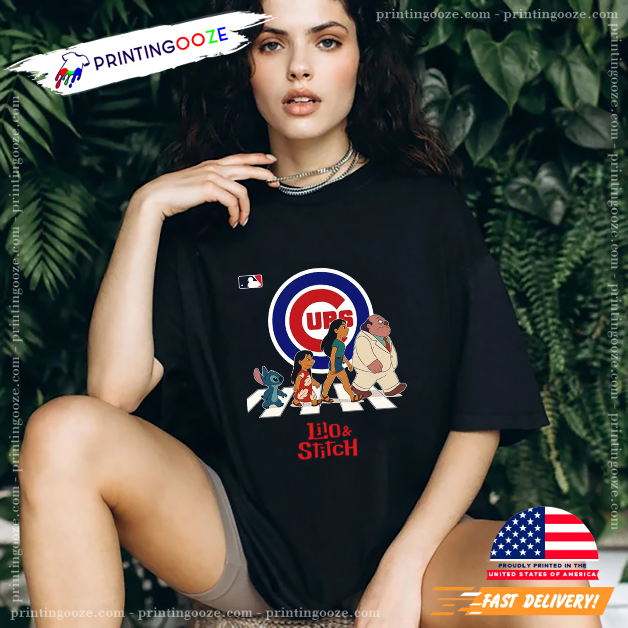 Chicago Cubs MLB Lilo And Stitch Characters Abbey Road Shirt Chicago Cubs MLB Lilo And Stitch Characters Abbey Road Shirt