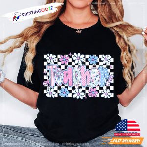 Coquette Floral Teacher Back to School Comfort Colors Tee 3