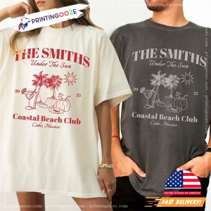 Custom Coastal Beach Club Summer Vibe Comfort Colors Tee 1
