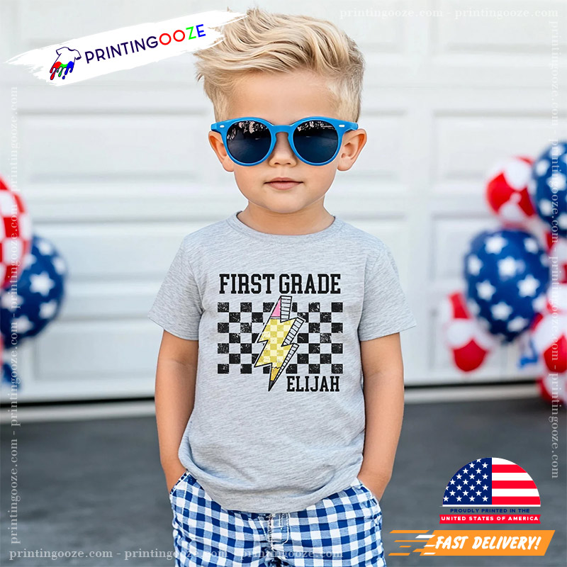 Custom First Grade Racing Car Shirt Custom First Grade Racing Car Shirt
