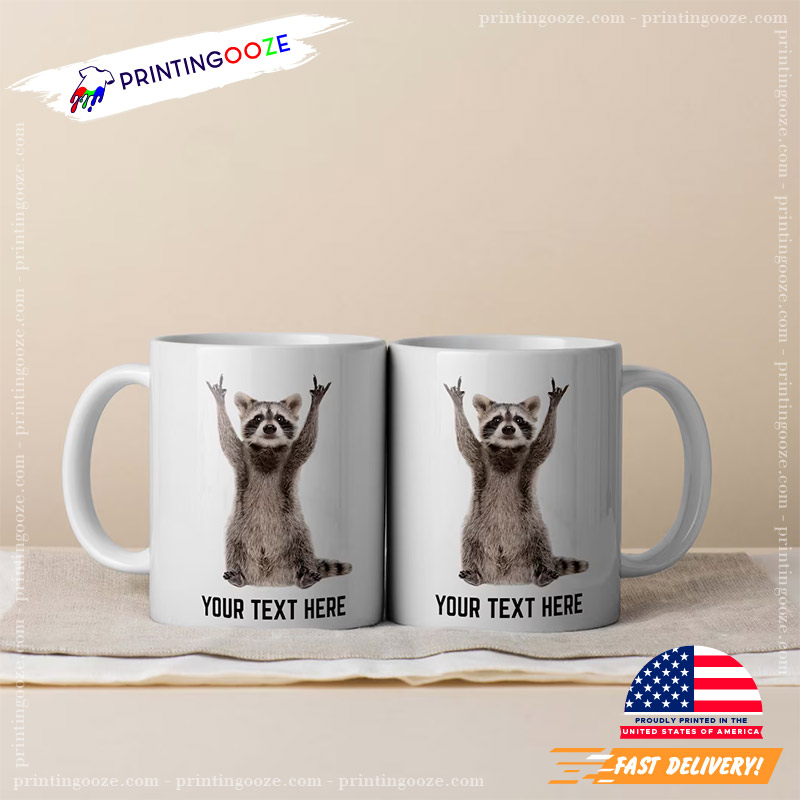 Custom Raccoon Rock Star Mug Custom Raccoon Rock Star Mug