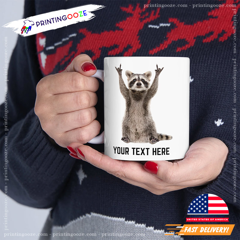 Custom Raccoon Rock Star Mug Custom Raccoon Rock Star Mug