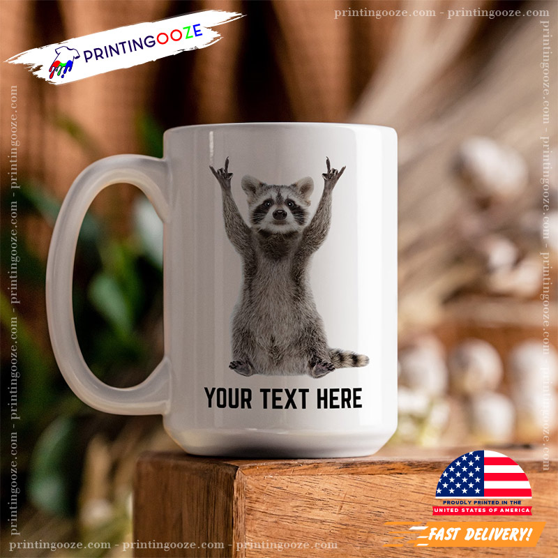 Custom Raccoon Rock Star Mug Custom Raccoon Rock Star Mug