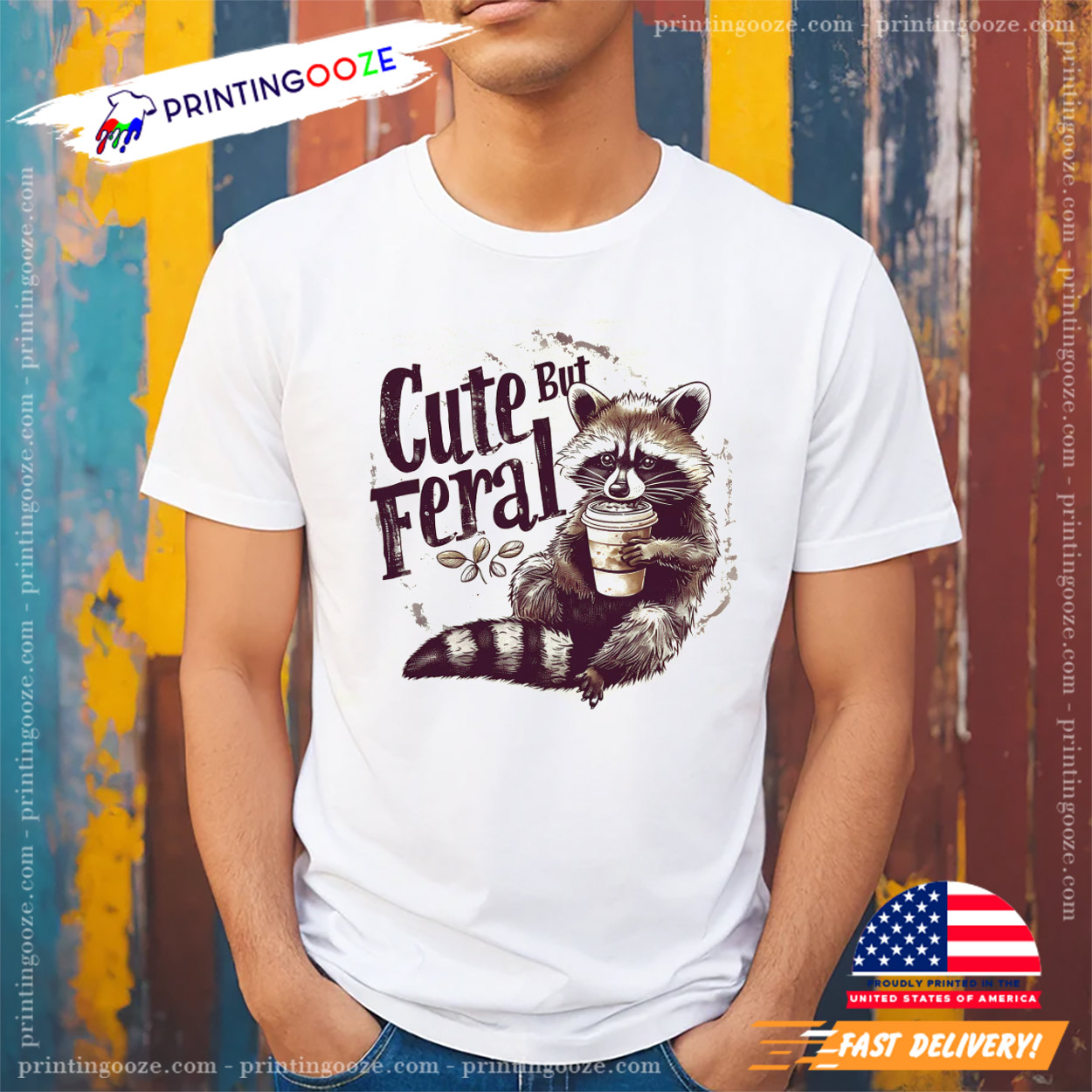Cute But Feral Racoon Love Cacao Shirt Cute But Feral Racoon Love Cacao Shirt