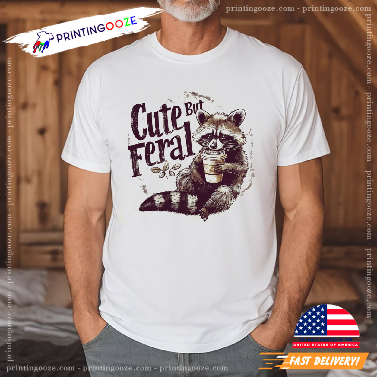 Cute But Feral Racoon Love Cacao Shirt Cute But Feral Racoon Love Cacao Shirt
