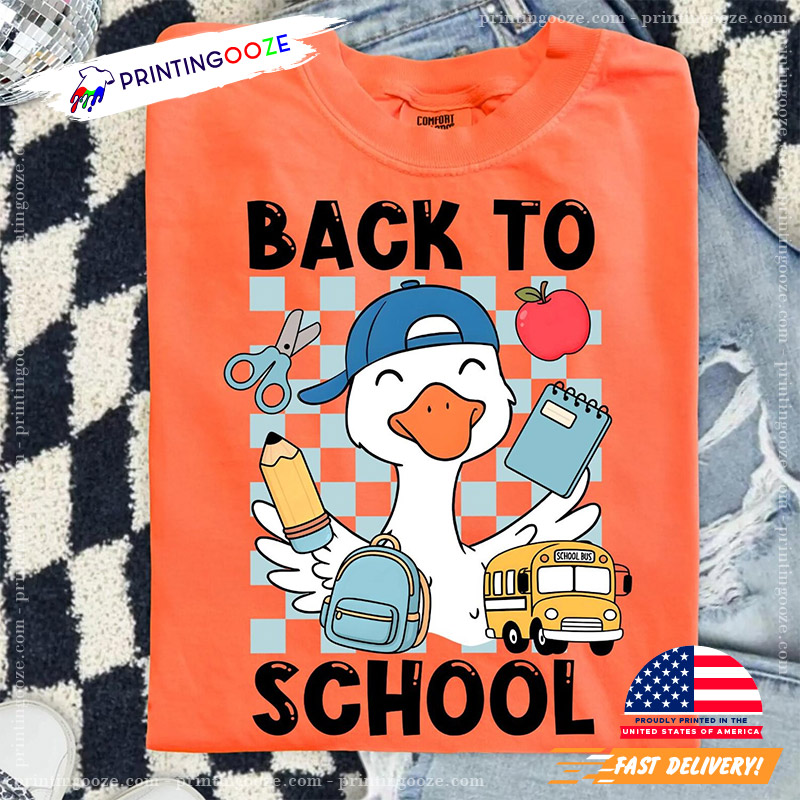 Cute Goose Back To School Comfort Colors Tee Cute Goose Back To School Comfort Colors Tee