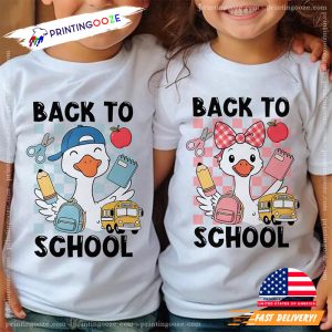 Cute Goose Back To School Comfort Colors Tee 3
