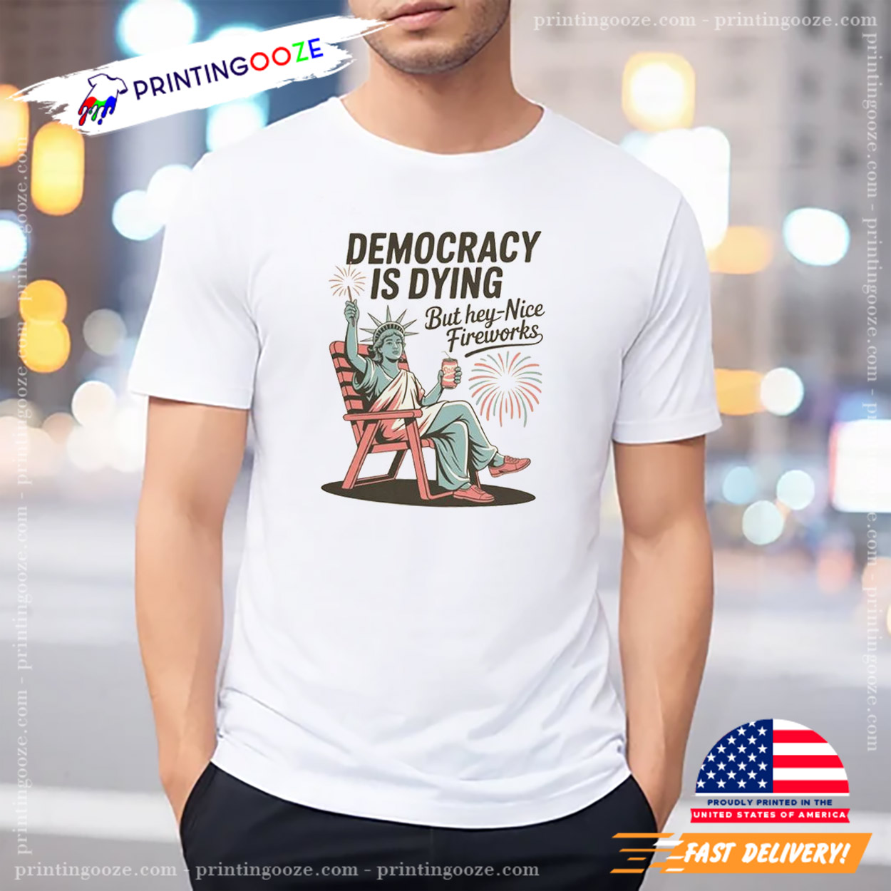 Democracy Is Dying Funny Statue Of Liberty 4th Of July Shirt Democracy Is Dying Funny Statue Of Liberty 4th Of July Shirt