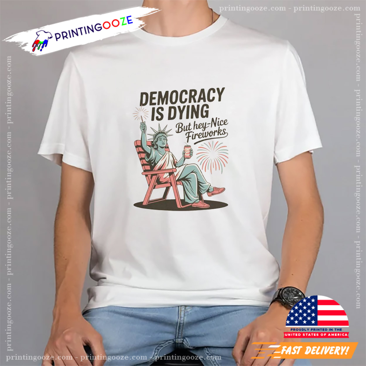 Democracy Is Dying Funny Statue Of Liberty 4th Of July Shirt Democracy Is Dying Funny Statue Of Liberty 4th Of July Shirt