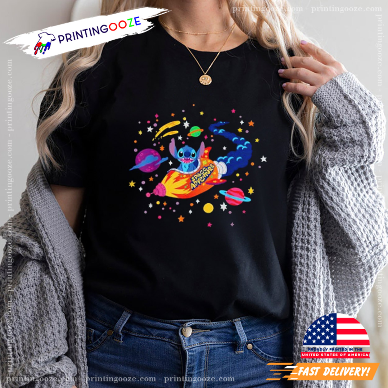 Disney Lilo And Stitch Space Adventure Rocket Stitch T-Shirt Disney Lilo And Stitch Space Adventure Rocket Stitch T-Shirt