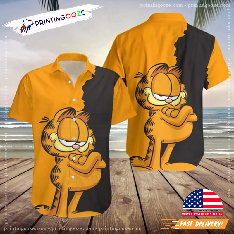 Fat Garfield Cat Hawaiian T shirt