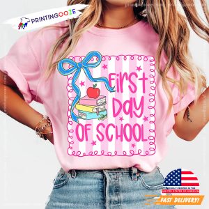 First Day Of School Coquette Shirt 1