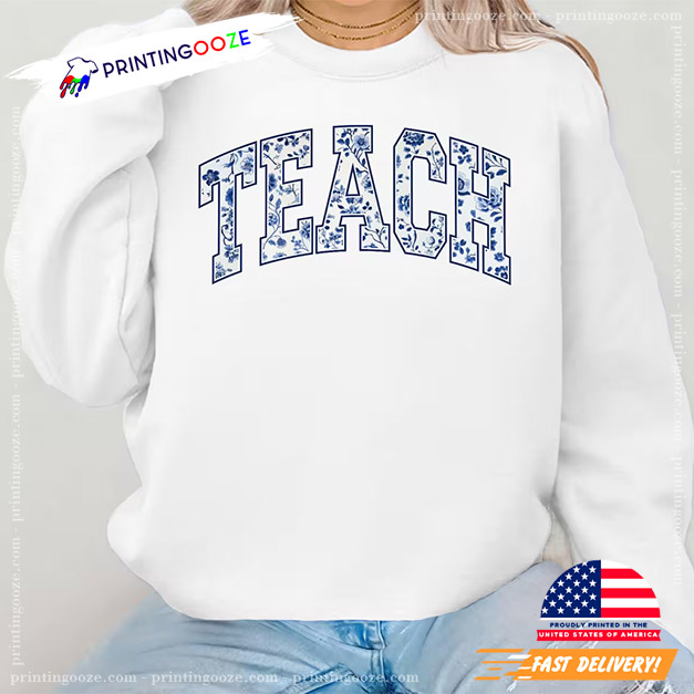 Floral Teach Back To School Shirt Floral Teach Back To School Shirt