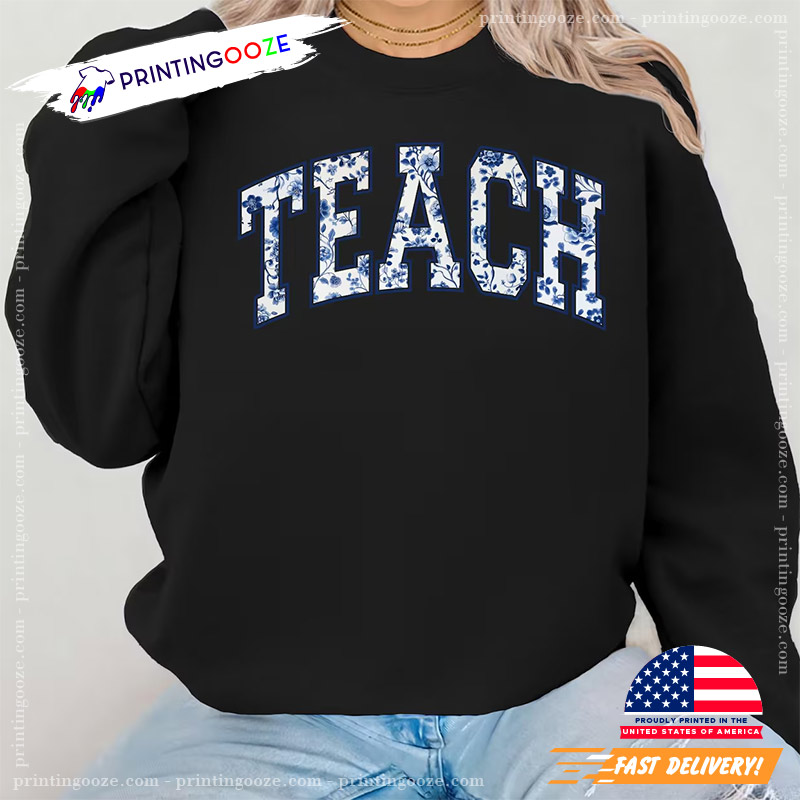 Floral Teach Back To School Shirt Floral Teach Back To School Shirt