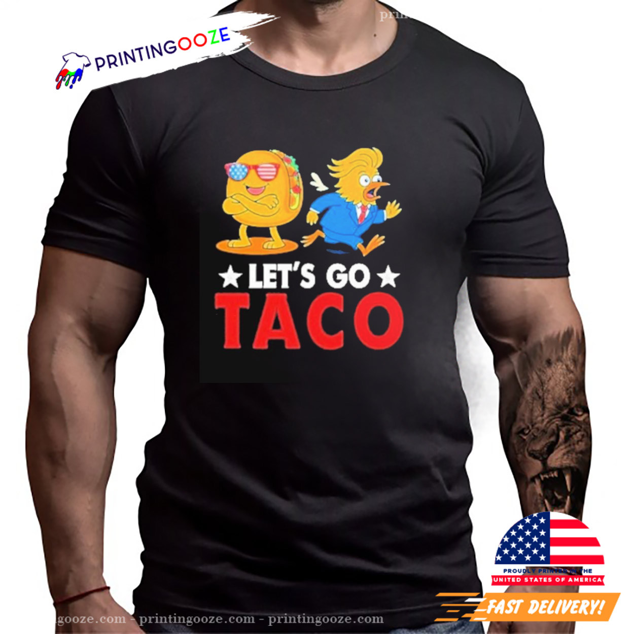 Funny Chicken Trump Let’s Go Taco Shirt Funny Chicken Trump Let’s Go Taco Shirt