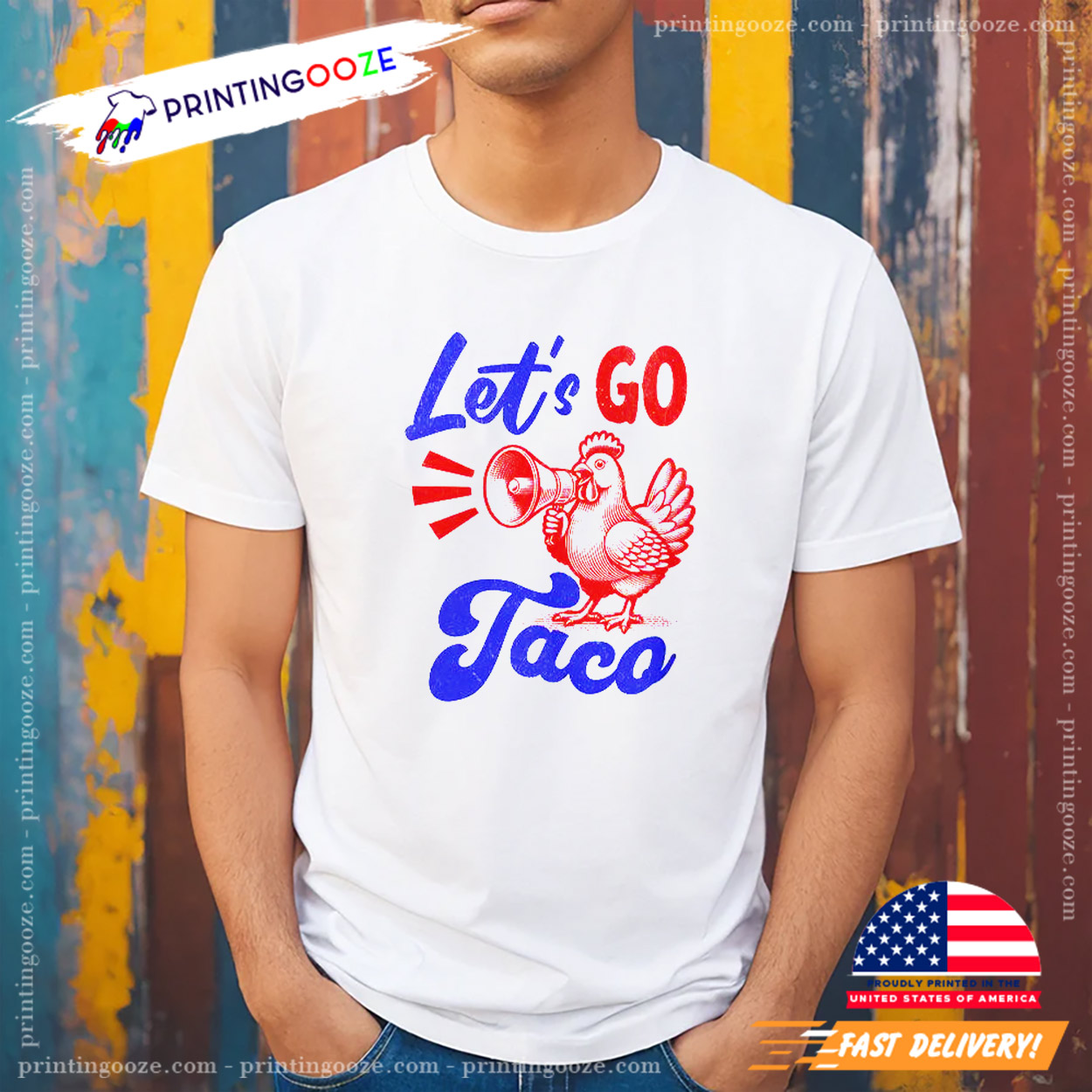 Funny Political Chicken Meme Let’s Go Taco Shirt Funny Political Chicken Meme Let’s Go Taco Shirt