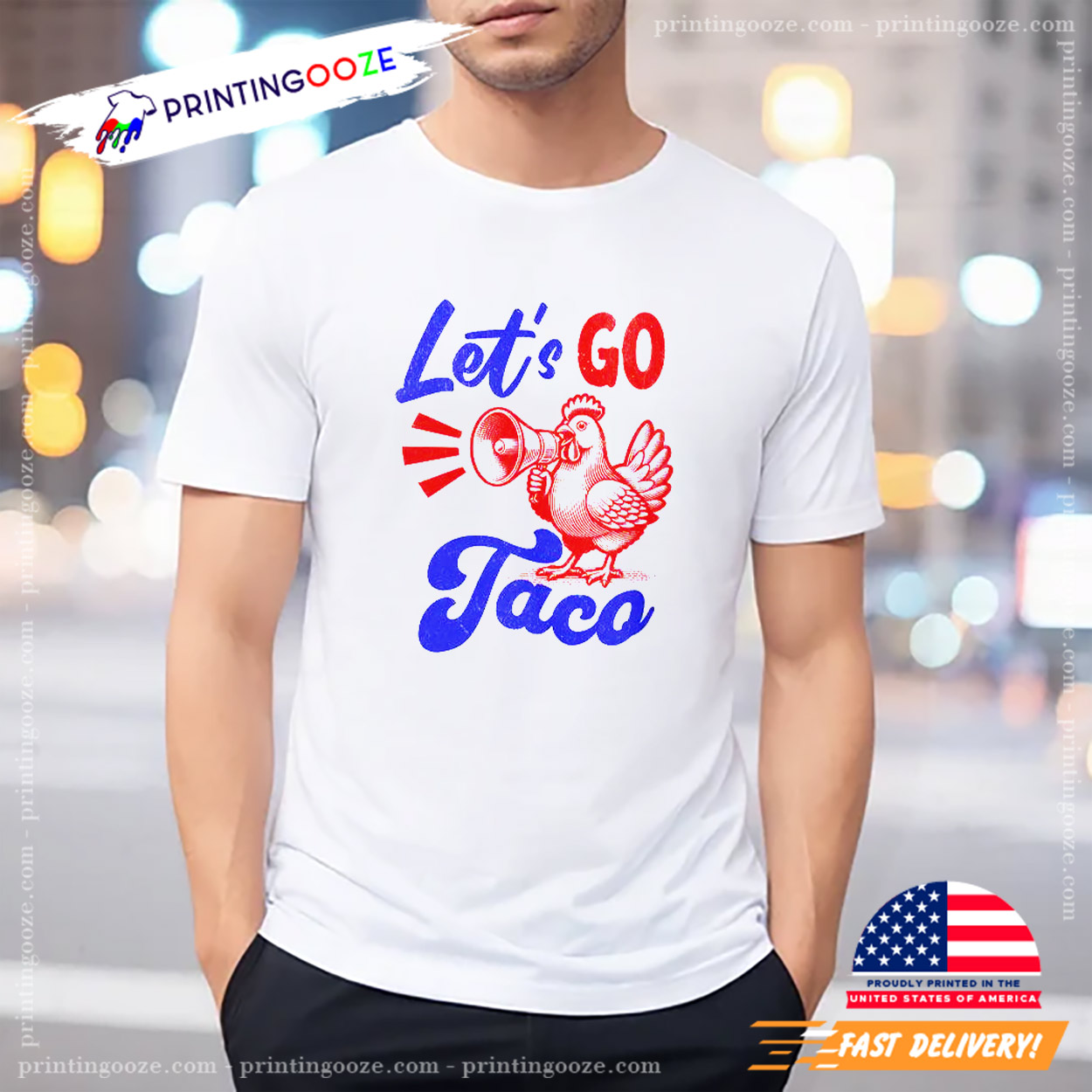 Funny Political Chicken Meme Let’s Go Taco Shirt Funny Political Chicken Meme Let’s Go Taco Shirt