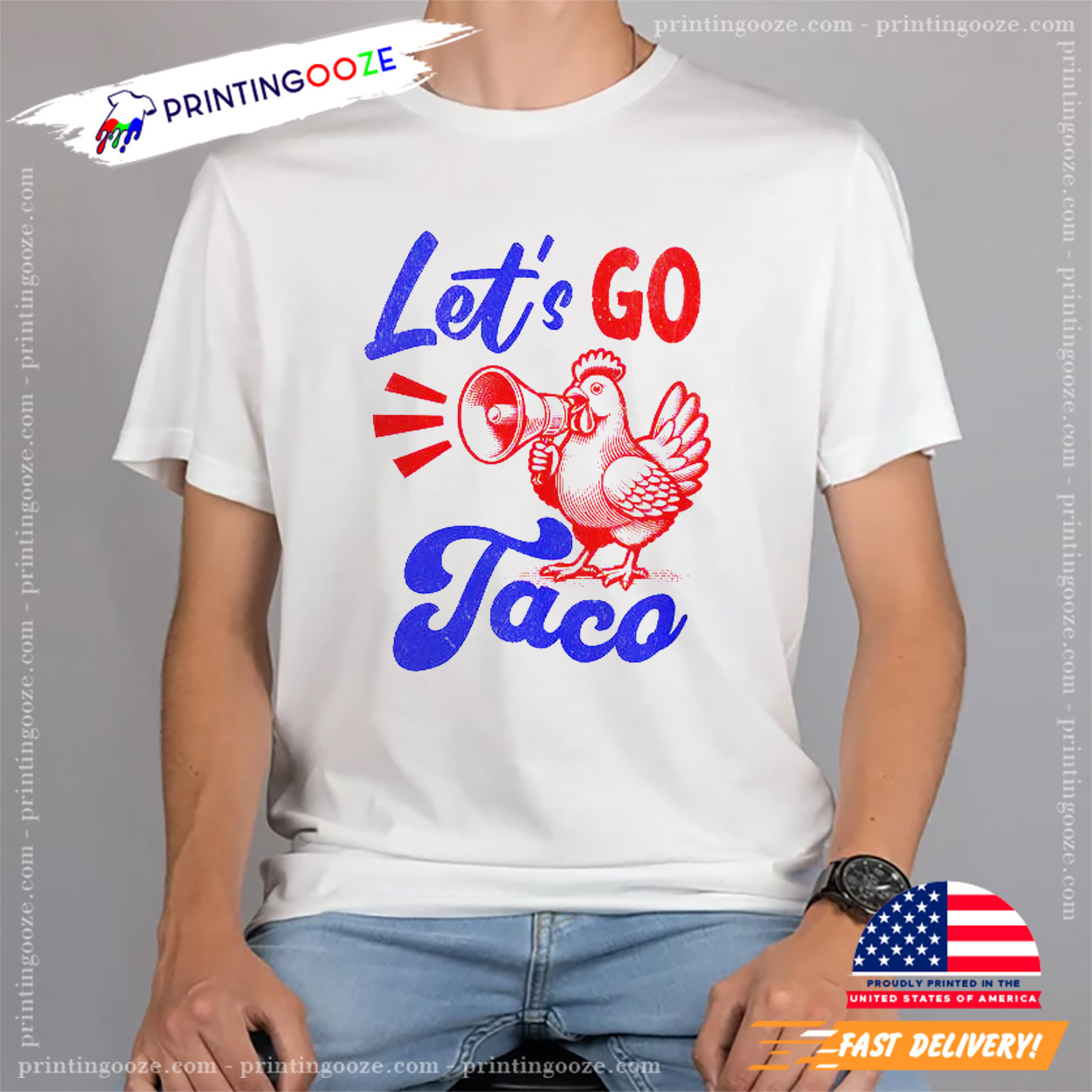 Funny Political Chicken Meme Let’s Go Taco Shirt Funny Political Chicken Meme Let’s Go Taco Shirt