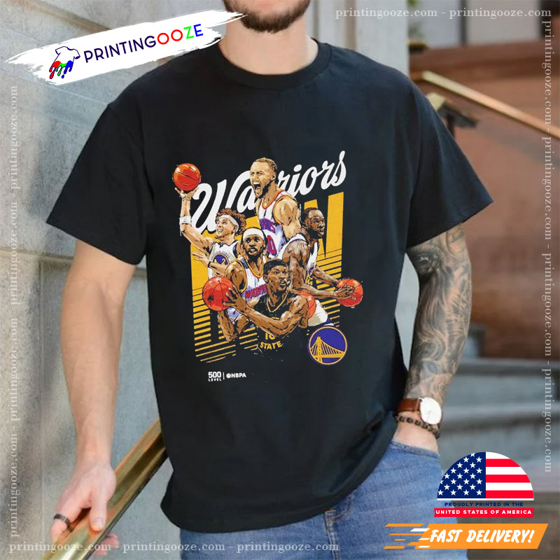 Golden State Warriors Starting 5 NBA 2025 T-Shirt Golden State Warriors Starting 5 NBA 2025 T-Shirt