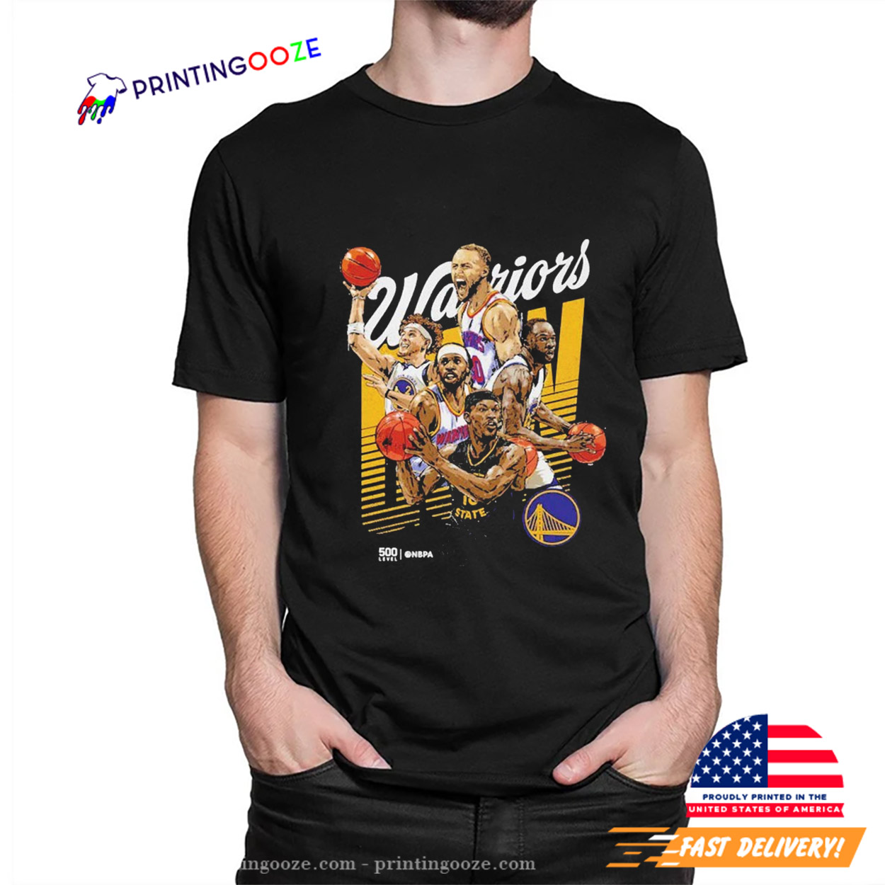 Golden State Warriors Starting 5 NBA 2025 T-Shirt Golden State Warriors Starting 5 NBA 2025 T-Shirt