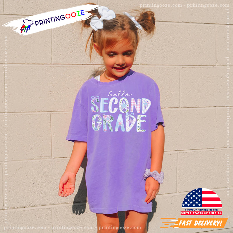 Hello Second Grade Back To School Comfort Colors Tee Hello Second Grade Back To School Comfort Colors Tee