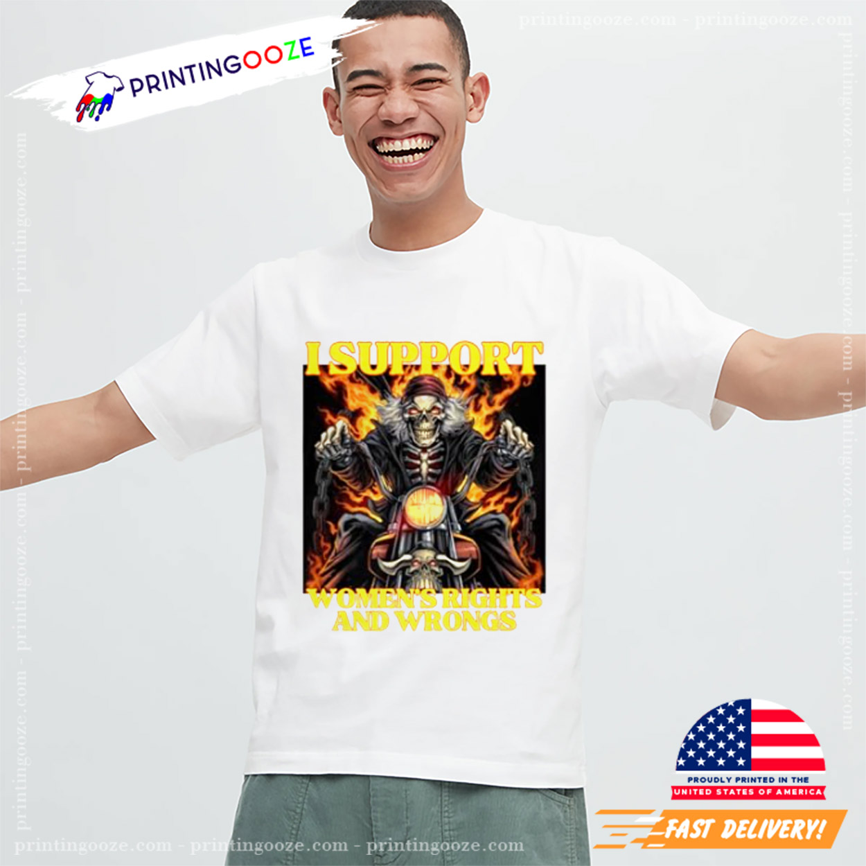 I Support Women Rights And Wrongs Funny Hard Skeleton Meme T-shirt I Support Women Rights And Wrongs Funny Hard Skeleton Meme T-shirt
