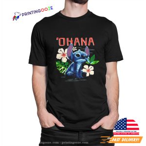 Lilo And Stitch Ohana Flowers Unisex T-shirt