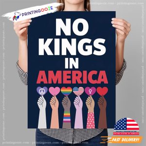 No Kings In America Anti Trump Protest Poster 1
