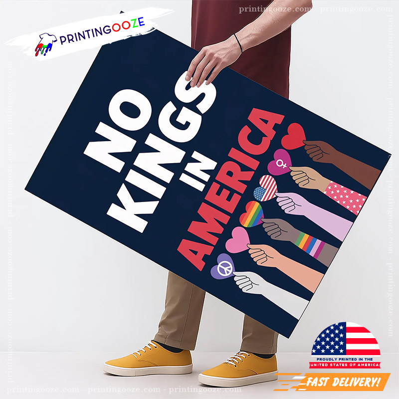 No Kings In America Anti Trump Protest Poster No Kings In America Anti Trump Protest Poster